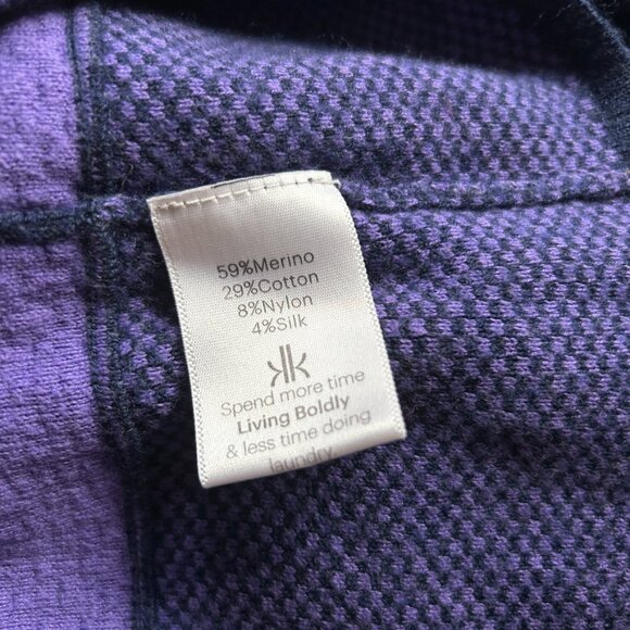 KRIMSON KLOVER Nordic Wool Cotton Silk Geometric Ski Sweater Dress Sz S - Picture 6 of 6